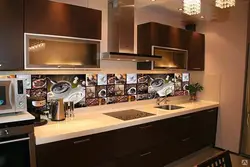 Apron for black beige kitchen photo