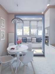 Kitchen design if the loggia is connected to the kitchen