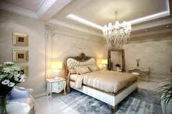 Photo of the ceiling in a classic bedroom