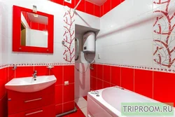 Bath in red and white photo