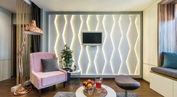 Wall panels in the living room interior