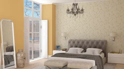 Bedroom design with non-woven wallpaper