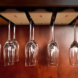 Glasses in the kitchen interior