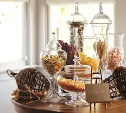 Glasses in the kitchen interior