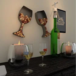 Glasses in the kitchen interior