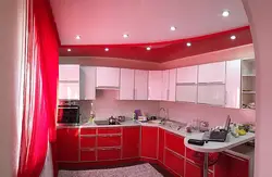 Фота чырвонай столі на кухню