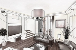 Living room apartment layout design
