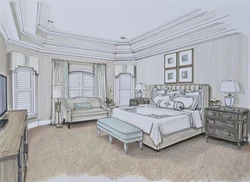 Bedroom Photo Interior Drawing