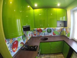 Photo Of A Green Kitchen In Khrushchev