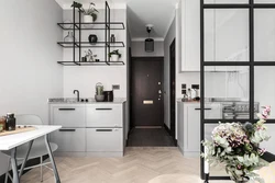 Kitchen interior gray doors