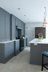 Kitchen interior gray doors