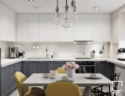 Kitchen white with gray photo modern