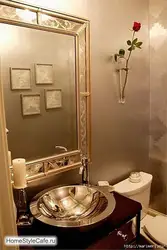 Қола ванна бөлмесінің дизайнының фотосы