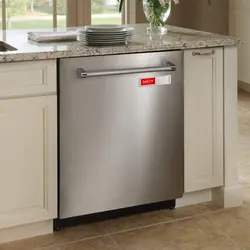 Dishwasher in the kitchen interior