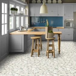 Tarquette linoleum in the kitchen interior
