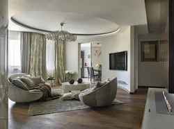 Semicircle living room design