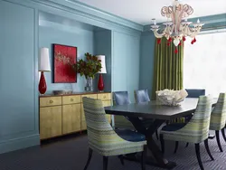 What colors goes with red in the kitchen interior