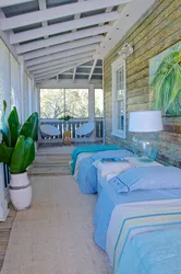Bedroom interior on the terrace