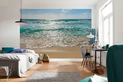 Photo printing in the bedroom interior