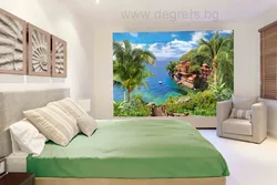 Photo printing in the bedroom interior