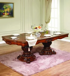 Large Dining Table In The Living Room Photo