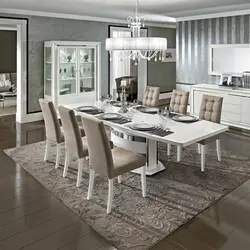 Large Dining Table In The Living Room Photo