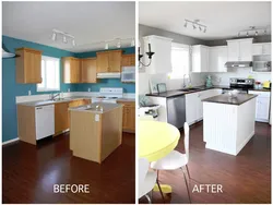 Renovation of kitchen facades photo