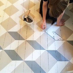 How To Paint A Bathroom Floor Photo