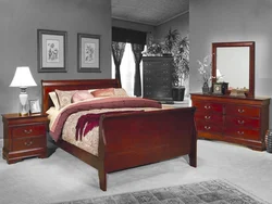 Mahogany bedroom interior