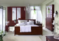 Mahogany bedroom interior