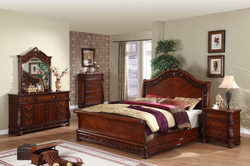 Mahogany bedroom interior