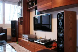 Living room design with speakers