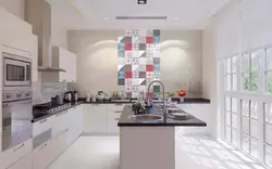 Kitchen tiles on ceramic apron photo