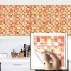 Self-adhesive wallpaper for kitchen walls photo