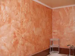Liquid wallpaper in the bathroom photo