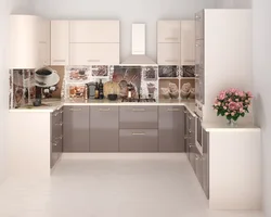 Mocha-colored kitchen photos in the interior