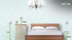Розетки в интерьере спальни