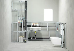 Open pipes in bathroom design