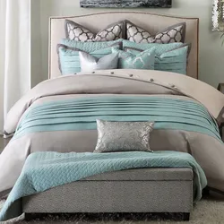 Green Bedspread In The Bedroom Interior