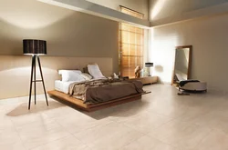 Porcelain tiles in the bedroom photo