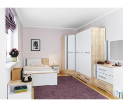 Bedroom design wardrobe chest of drawers bed