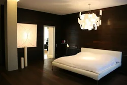 Bedroom Interior With Dark Laminate