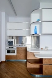Kitchen Design With A Niche In The Wall In The Corner