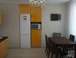 Дизайн кухни с нишей в стене в углу