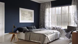 Bedroom design in graphite color