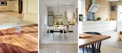 Kitchen Living Room Floor Tiles And Laminate Photo