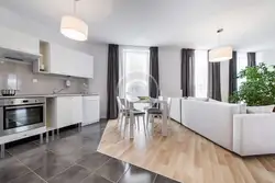 Kitchen living room floor tiles and laminate photo
