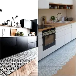 Kitchen living room floor tiles and laminate photo