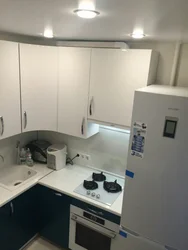 Kitchen ceiling lighting in Khrushchev photo