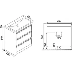 Bathroom cabinet photo dimensions